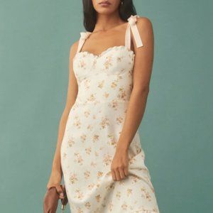Stunning Reformation Vale Linen Dress (Floral)
